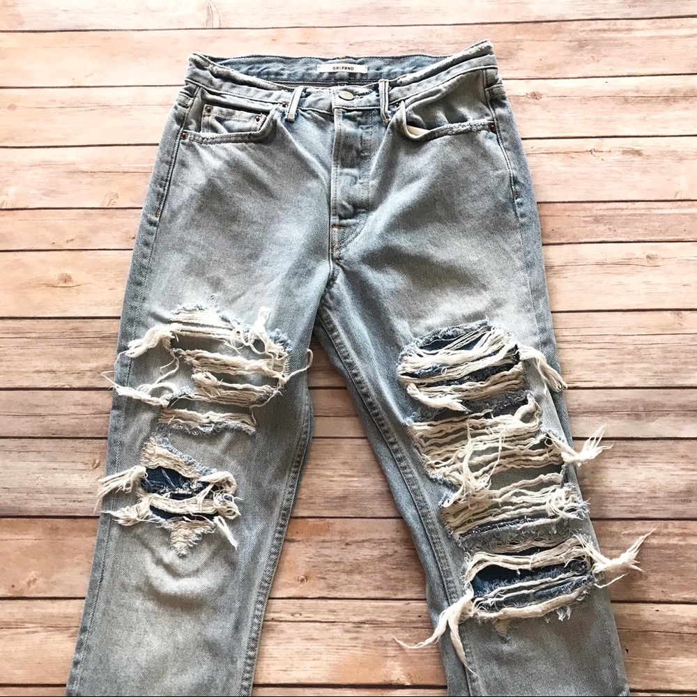 🛍GRLFRND Karolina High Rise RippedJeans